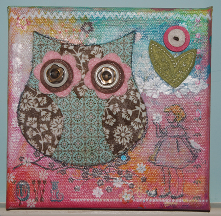 Stampin' Up! Fabric Project, Canvas Owl